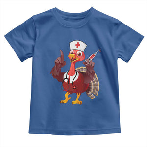 Turkey Nurse Thanksgiving Stethoscope Syringe Baby Shirt TS09 Royal Blue Print Your Wear