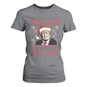 Funny Christmas Trump T Shirt For Women Make Christmas Great Again TS09 Charcoal Print Your Wear