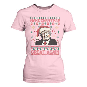Funny Christmas Trump T Shirt For Women Make Christmas Great Again TS09 Light Pink Print Your Wear