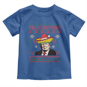 Funny Mexico Christmas Trump Baby Shirt Feliz Navidad Mexican Sombrero Santa TS09 Royal Blue Print Your Wear