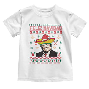 Funny Mexico Christmas Trump Baby Shirt Feliz Navidad Mexican Sombrero Santa TS09 White Print Your Wear