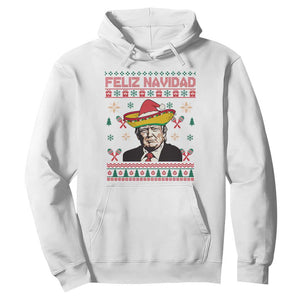 Funny Mexico Christmas Trump Hoodie Feliz Navidad Mexican Sombrero Santa TS09 White Print Your Wear