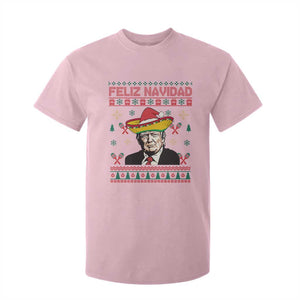 Funny Mexico Christmas Trump T Shirt For Kid Feliz Navidad Mexican Sombrero Santa TS09 Light Pink Print Your Wear