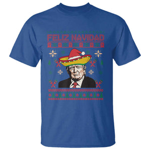 Funny Mexico Christmas Trump T Shirt Feliz Navidad Mexican Sombrero Santa TS09 Royal Blue Print Your Wear