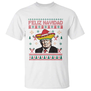 Funny Mexico Christmas Trump T Shirt Feliz Navidad Mexican Sombrero Santa TS09 White Print Your Wear