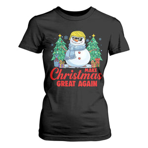Make Christmas Great Again T Shirt For Women Funny Trump Snowman Xmas TS09 Black Print Your Wear