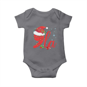 Funny Christmas Kamala Baby Onesie Comma La Harris Santa Hat TS09 Charcoal Print Your Wear