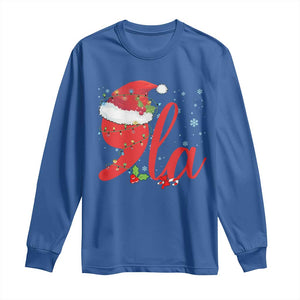 Funny Christmas Kamala Long Sleeve Shirt Comma La Harris Santa Hat TS09 Royal Blue Print Your Wear