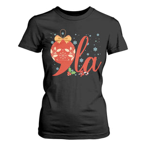 Funny Christmas Kamala T Shirt For Women Comma La Harris Bauble TS09 Black Print Your Wear