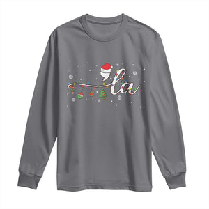 Funny Christmas Kamala Long Sleeve Shirt Comma La Harris Christmas Tree TS09 Charcoal Print Your Wear