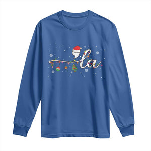 Funny Christmas Kamala Long Sleeve Shirt Comma La Harris Christmas Tree TS09 Royal Blue Print Your Wear