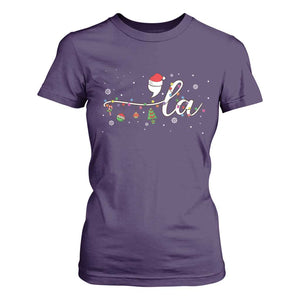 Funny Christmas Kamala T Shirt For Women Comma La Harris Christmas Tree TS09 Purple Print Your Wear