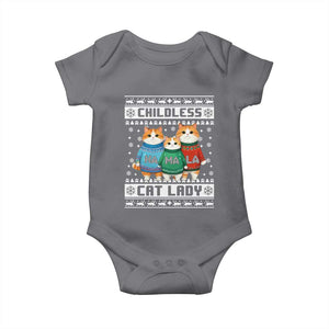 Christmas Childless Cat Lady Baby Onesie Cute Cats Cat Mom Meowy Xmas Kamala 2024 TS09 Charcoal Print Your Wear