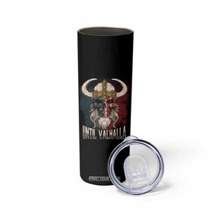 Viking Skinny Tumbler Until Valhalla US Flag Vintage Mythology TS09 Print Your Wear