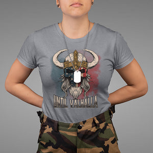 Viking T Shirt Until Valhalla US Flag Vintage Mythology TS09 Charcoal Printyourwear