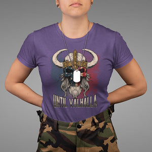 Viking T Shirt Until Valhalla US Flag Vintage Mythology TS09 Purple Printyourwear