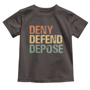 Retro Deny Defend Depose Toddler T Shirt TS09 Dark Chocolate Print Your Wear