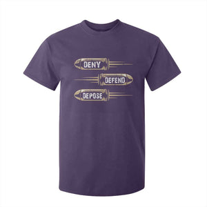 Bullet Deny Defend Depose T Shirt For Kid TS09 Purple Print Your Wear
