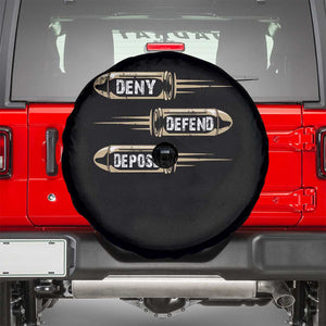 Bullet Deny Defend Depose Spare Tire Cover TS09 Black Print Your Wear