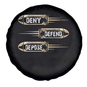 Bullet Deny Defend Depose Spare Tire Cover TS09 Print Your Wear