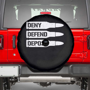 Deny Defend Depose Bullet Spare Tire Cover TS09 Black Print Your Wear