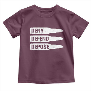 Deny Defend Depose Bullet Toddler T Shirt TS09 Maroon Print Your Wear