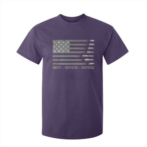 Deny Defend Depose T Shirt For Kid Bullet America Flag TS09 Purple Print Your Wear