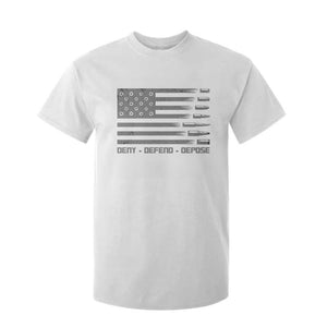 Deny Defend Depose T Shirt For Kid Bullet America Flag TS09 White Print Your Wear