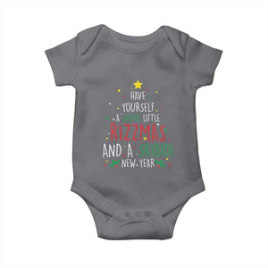 Funny Xmas Baby Onesie Have Yourself A Sigma Little Rizzmas And A Skibidi New Year TS09 Charcoal Print Your Wear