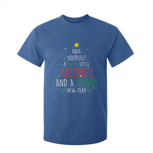 Funny Xmas T Shirt For Kid Have Yourself A Sigma Little Rizzmas And A Skibidi New Year TS09 Royal Blue Print Your Wear