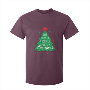 Funny Xmas T Shirt For Kid Have Yourself A Skibidi Little Rizzmas TS09 Maroon Print Your Wear