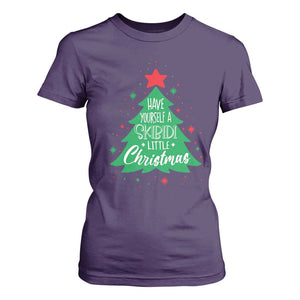Funny Xmas T Shirt For Women Have Yourself A Skibidi Little Rizzmas TS09 Purple Print Your Wear