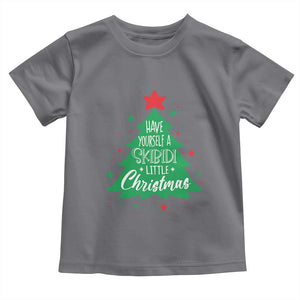 Funny Xmas Toddler T Shirt Have Yourself A Skibidi Little Rizzmas TS09 Charcoal Print Your Wear