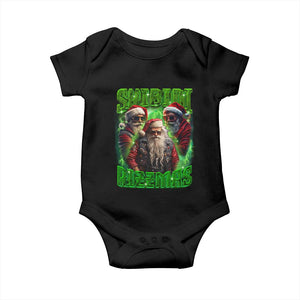 Funny Xmas Baby Onesie Skibidi Rizzmas Cool Santa Rizz TS09 Black Print Your Wear