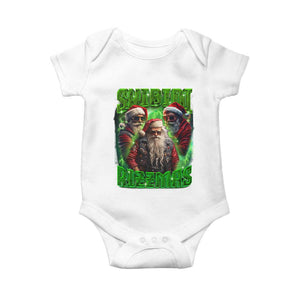 Funny Xmas Baby Onesie Skibidi Rizzmas Cool Santa Rizz TS09 White Print Your Wear