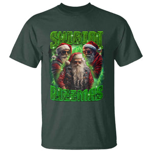 Funny Xmas T Shirt Skibidi Rizzmas Cool Santa Rizz TS09 Dark Forest Green Print Your Wear