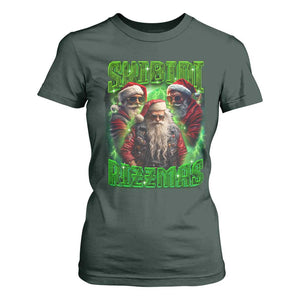 Funny Xmas T Shirt For Women Skibidi Rizzmas Cool Santa Rizz TS09 Dark Forest Green Print Your Wear
