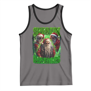 Funny Xmas Tank Top Skibidi Rizzmas Cool Santa Rizz TS09 Deep Heather Black Print Your Wear