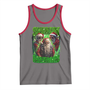 Funny Xmas Tank Top Skibidi Rizzmas Cool Santa Rizz TS09 Deep Heather Red Print Your Wear