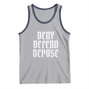 Deny Defend Depose Tank Top We The People Patriotic TS09 Athletic Heather Navy Print Your Wear