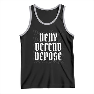 Deny Defend Depose Tank Top We The People Patriotic TS09 Black Athletic Heather Print Your Wear
