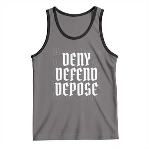 Deny Defend Depose Tank Top We The People Patriotic TS09 Deep Heather Black Print Your Wear