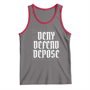 Deny Defend Depose Tank Top We The People Patriotic TS09 Deep Heather Red Print Your Wear