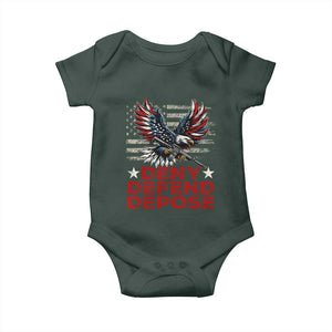 Deny Defend Depose Baby Onesie Eagle American Flag TS09 Print Your Wear