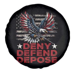 Deny Defend Depose Spare Tire Cover Eagle American Flag TS09 Print Your Wear