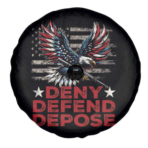 Deny Defend Depose Spare Tire Cover Eagle American Flag TS09 Print Your Wear
