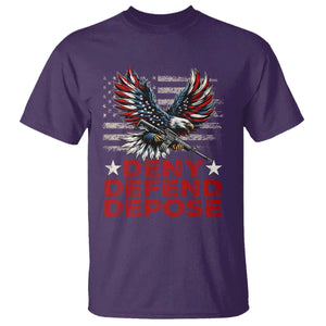 Deny Defend Depose T Shirt Eagle American Flag TS09 Purple Print Your Wear