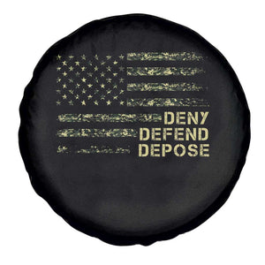 Deny Defend Depose Spare Tire Cover Camo American Flag TS09 Print Your Wear