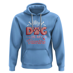Valentine's Day Hoodie My Dogs Are My Valentine Pet Heart TS09 Carolina Blue Printyourwear