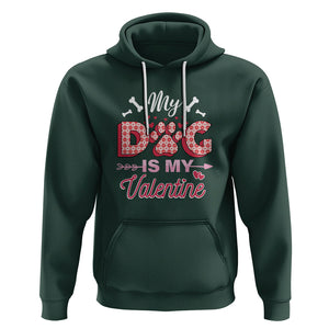 Valentine's Day Hoodie My Dogs Are My Valentine Pet Heart TS09 Dark Forest Green Printyourwear